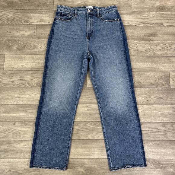 LOFT High Rise The Straight Denim Jeans Medium Wash sz 29/8 - Picture 2 of 7